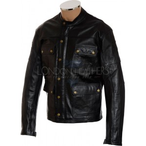 RTX Speedmaster Pure Leather Black Biker Jacket